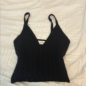 Aritzia Black Crochet Camisole